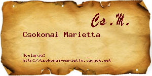 Csokonai Marietta névjegykártya